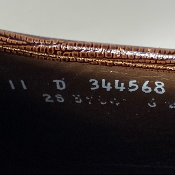 FLORSHEIM Imperial Loafer Mens Sz 11 Brown Dress Shoes Alligator Exotic Leather - Picture 8 of 12